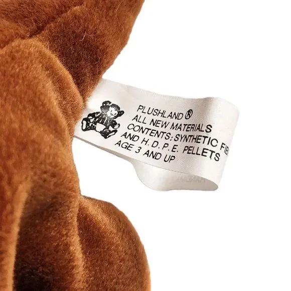 Plushland Vintage Triceratops Dinosaur Stuffed Animal Toy Brown Orange Cute Soft - Picture 10 of 10